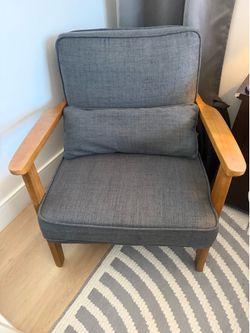 Restoration hardware arm chair grey