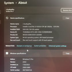 Surface Pro 7 Tablet 