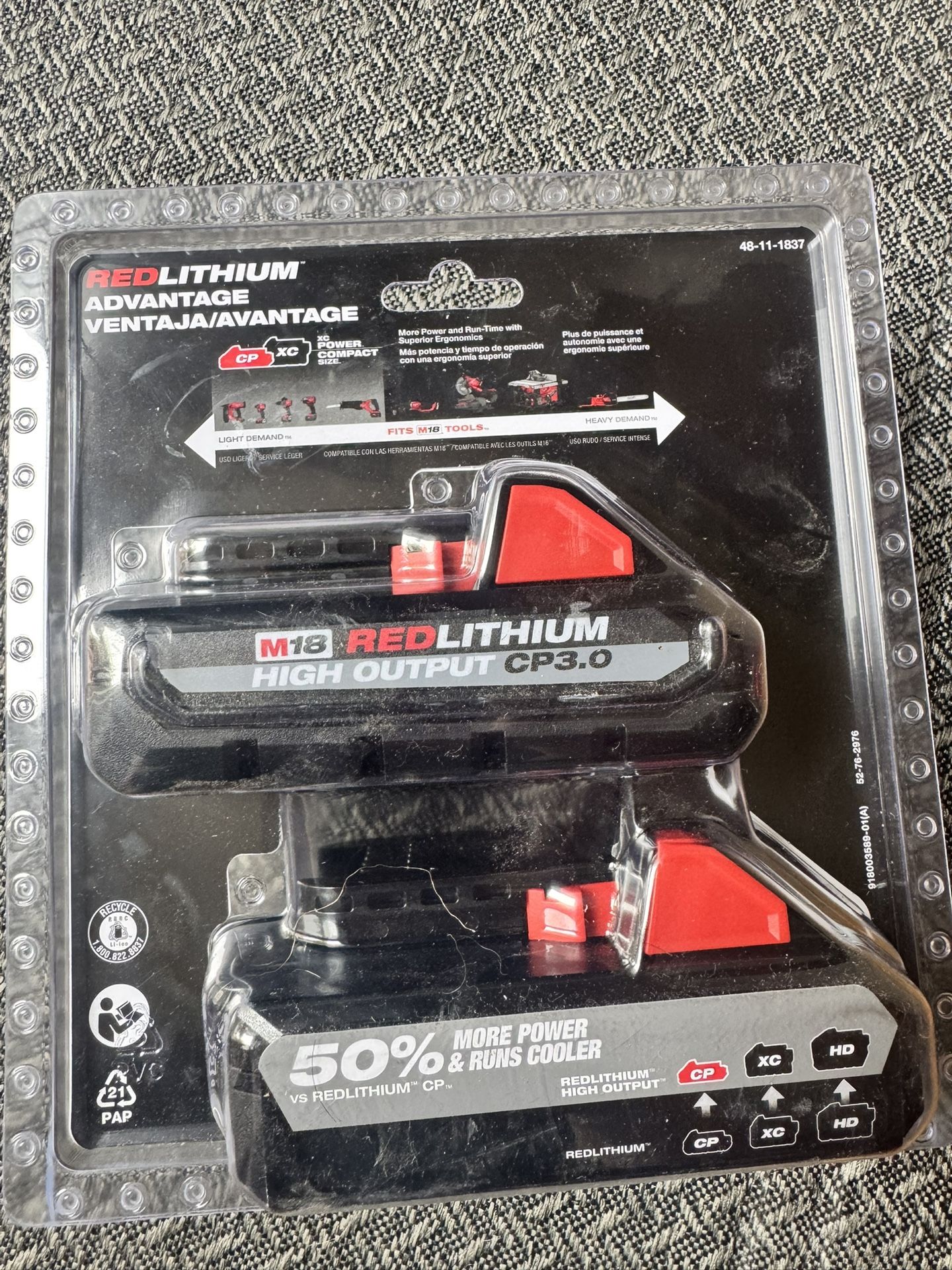 M18 18V Lithium-Ion HIGH OUTPUT CP 3.0Ah Battery Pack (2-Pack)