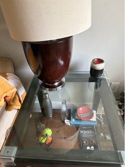 Lamp and side table