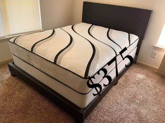 Brand New Queen Size Bed Frame With Mattress + Box Spring | Pay After Delivery 
