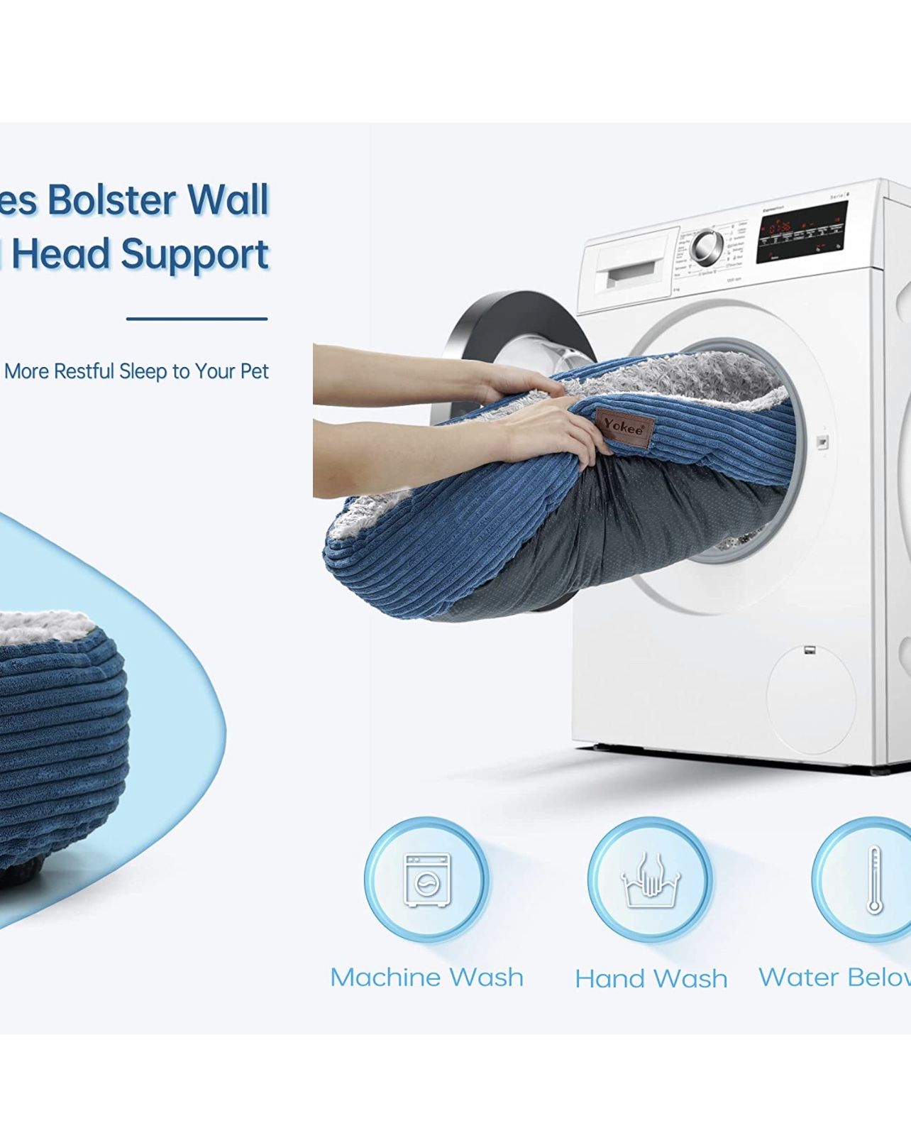 Dog Bed Low Leading Edge - Breathable Soft Plush Pet Bed, Machine Washable Dog Couch, Waterproof Nonskid Orthopedic Dog Bed