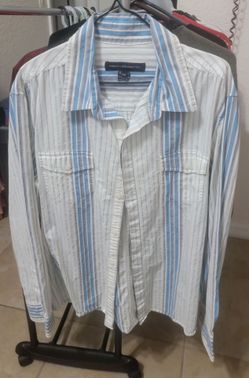 French Connection Striped Button-Up Shirt XXL