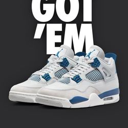 NEW AIR JORDAN 4’s MILITARY BLUE
