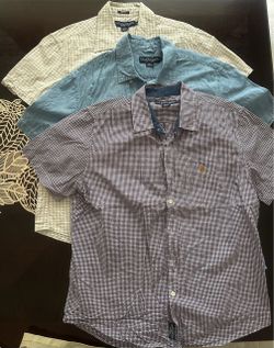4 Men’s Polo Button Down Shirts Size Large