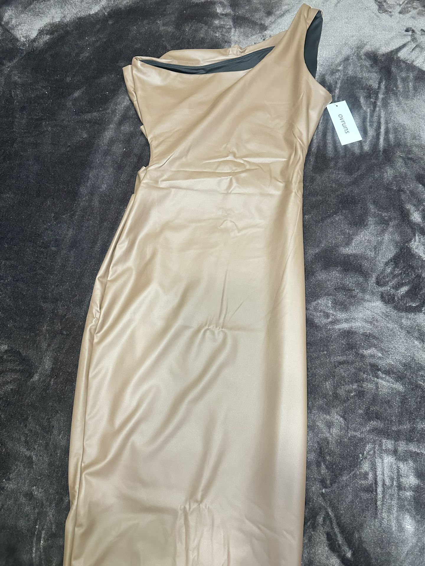 Beautiful Leather Dress XS One Shoulder