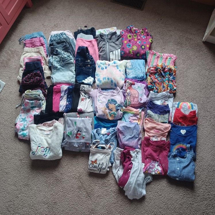 5/6y girls clothesand pants, more than 53 pieces