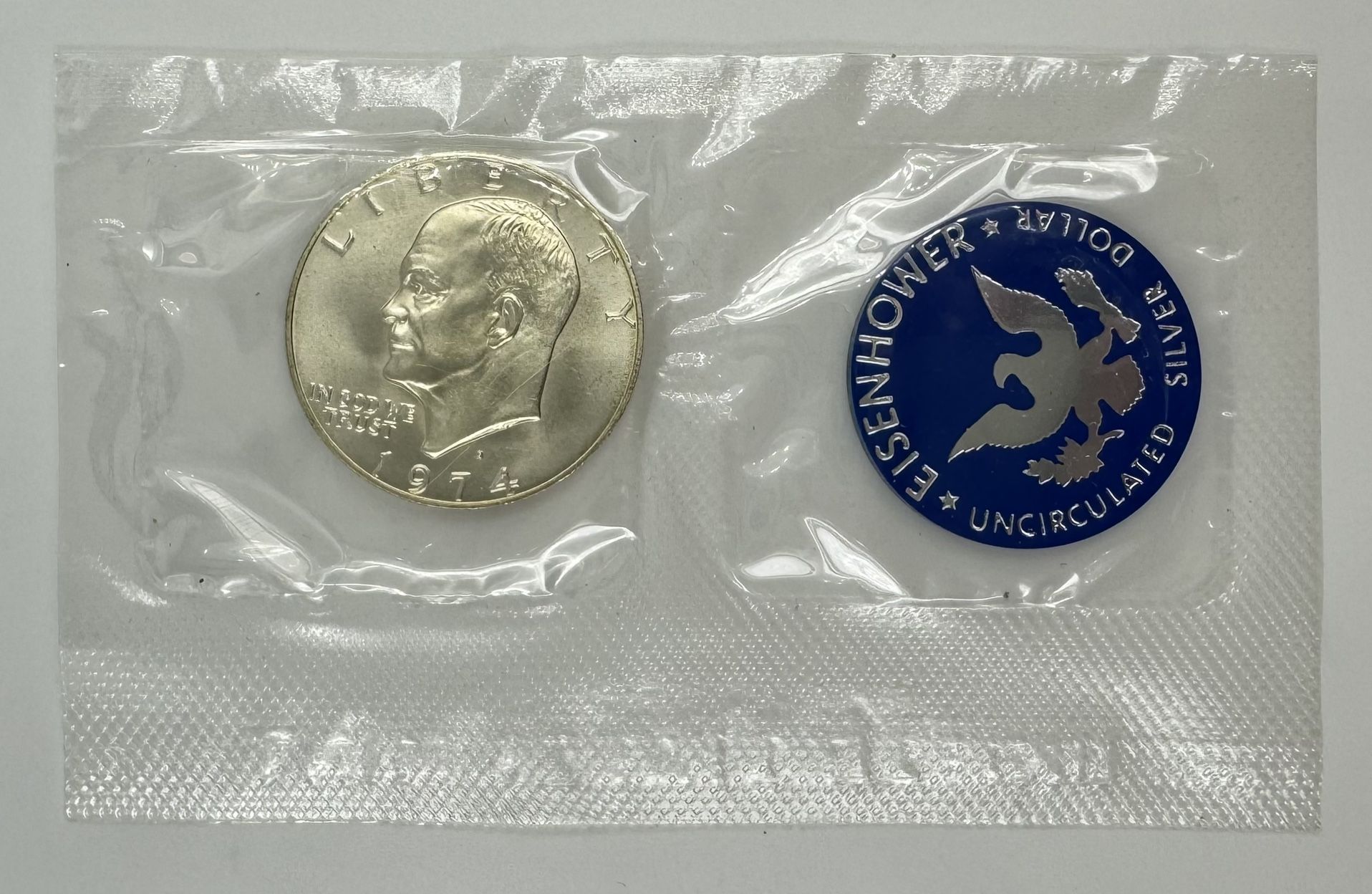 1974 Eisenhower Uncirculated Silver Dollar Coin Set 