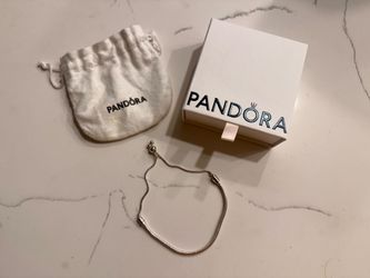 PANDORA Silver Snake Bolo Chain Bracelet