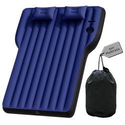 SUV Air Mattress: Inflatable Car Air Mattress for Camping, Portable Car Bed with Air Pump & 2 Pillows, Flocking Sleeping Pad Mattress for Home Car Tra