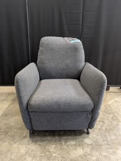 Ikea Grey Fabric Padded Arm Recliner
