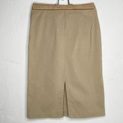 Vintage Y2K Luly K Tan Pencil MIdi Skirt | Sm Thumbnail
