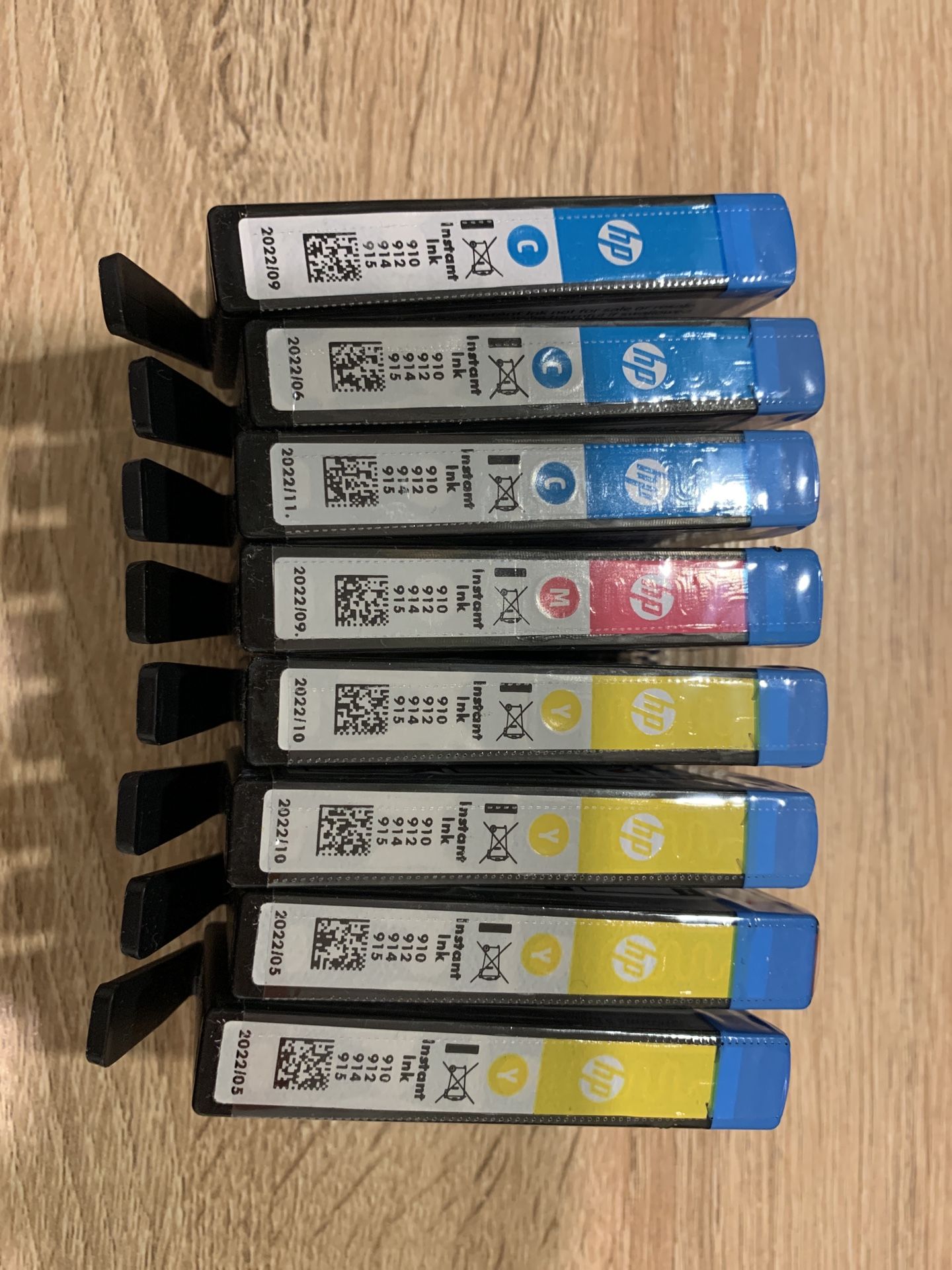 HP printer Ink $40 For 8