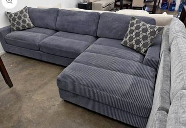 New 127x66 corduroy sectional couch / free delivery