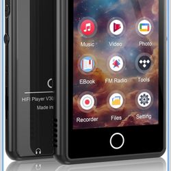 80GB MP3 Music Player with Bluetooth, 3-inch Portable MP4 Player Support All Formats Video with Built-in Speaker, FM Radio, Video, E-Book, Recording. 