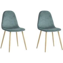  Casa Velvet Dining Chairs Set of 2, Modern Mid-Century Style Dining Room Side Chairs Accent Chairs with Metal Legs Comfortable for Kitchen Lounge Far