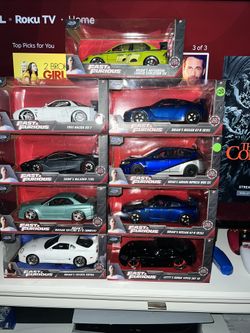 Fast & Furious Cars 1/24 Scale 