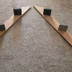 Angled Wood Shelves