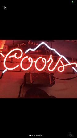 Neon Coors Beer Sign Hananos Cogar lighted sign