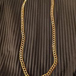 Real 14k Gold Curb Chain Necklace, 24", 28.5g