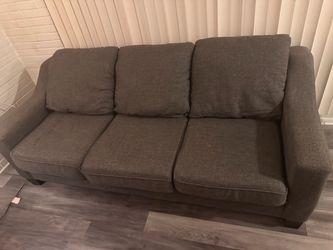 Dark Gray Fabric 3-Seat Sofa