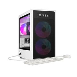 	HP OMEN - 35L Gaming Desktop - AMD Ryzen 5 8500G - 16GB DDR5 Memory - NVIDIA GeForce RTX 4060 - 1TB SSD - White/Black