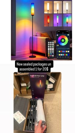 RGB LED  Floor Lamp, 1500Lumen Smart Floor Lamps, DIY Mode, Music Sync, Compatible with Alexa, Google, and Apple, for Living Room, Bedroom, Gaming, wi