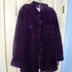 Roamons Purple Corduroy Jacket Womens XL