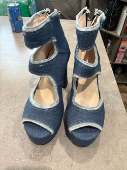 Denim Wedges