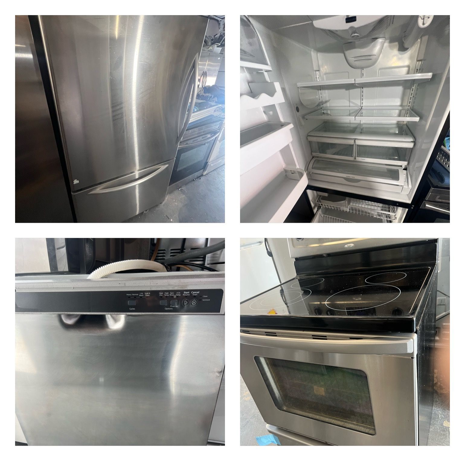 KITCHEN COMBO PACKAGE 3 PIECES REFRIGERATOR STOVE AND DISHWASHER