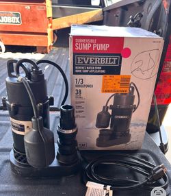 New 1/3 HP Aluminum Sump Pump Tether Switch