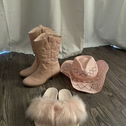 Pink Cowboy Hat & Boots
