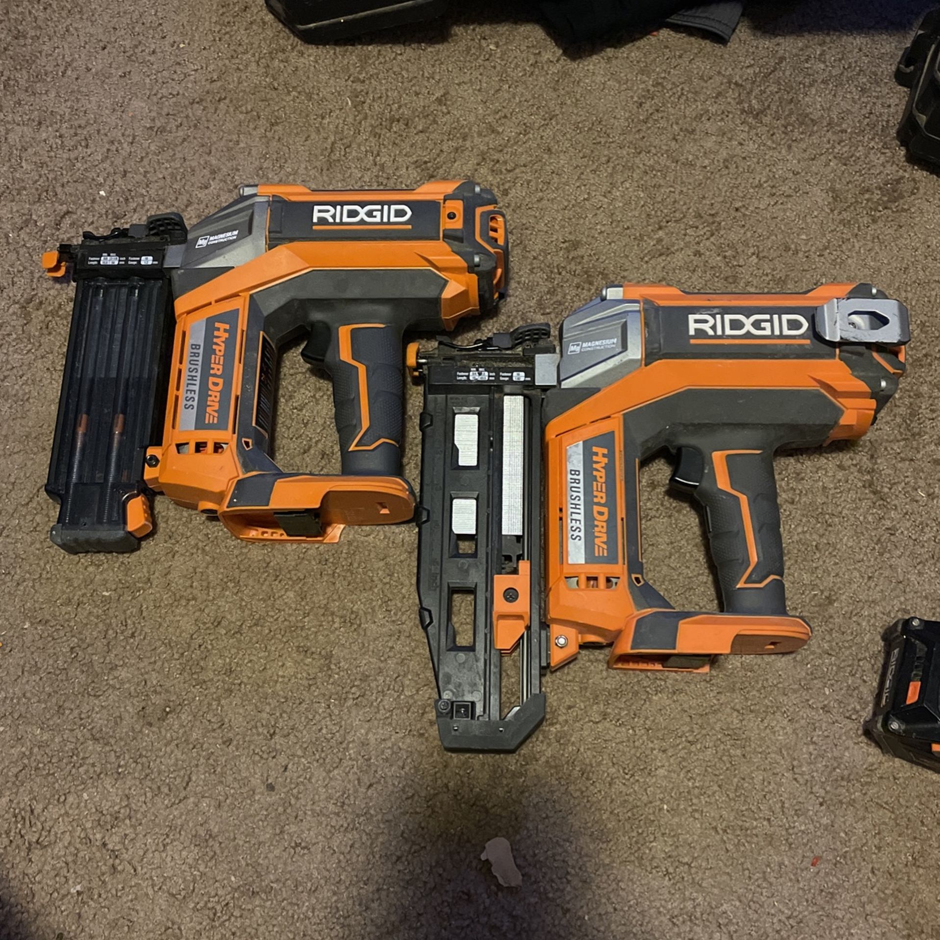 Ridgid 18v 16 Gauge And 18 Gauge Brad Nailers for Sale in Greensboro