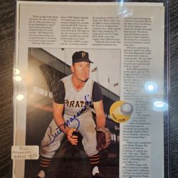 Signed Bill Mazeroski Pittsburgh Pirates Magazine Photo Autograph Picture MLB Baseball