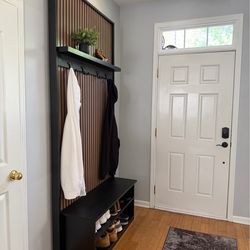 Mudroom with coat hooks