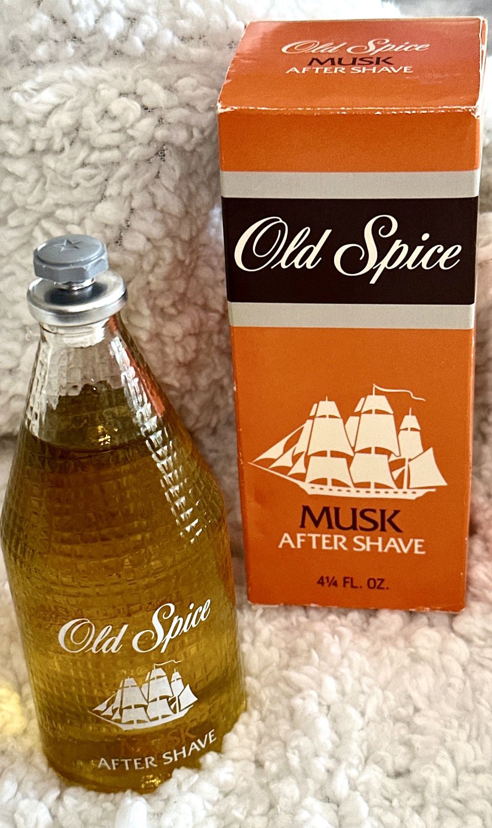 Old Spice Musk After Shave  4 1/4 FL. OZ New In Box ~ Bottle Shulton Inc. Vintage!  