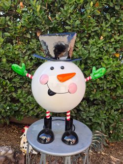 Snowman Porch Sitter 