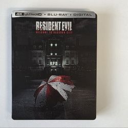 Resident Evil Welcome to Raccoon City 4K Blu-Ray Digital Steelbook