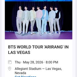BTS Arirang tickets (2) Las Vegas 5/28