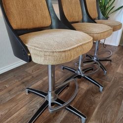 Mid-Century Counter High Stools 