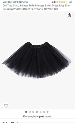 Girl Tutu Skirt, 3-Layer Tulle Princess Ballet Dress Baby Skirt Dress Up Princess Dance Party for 3-10 Years Old