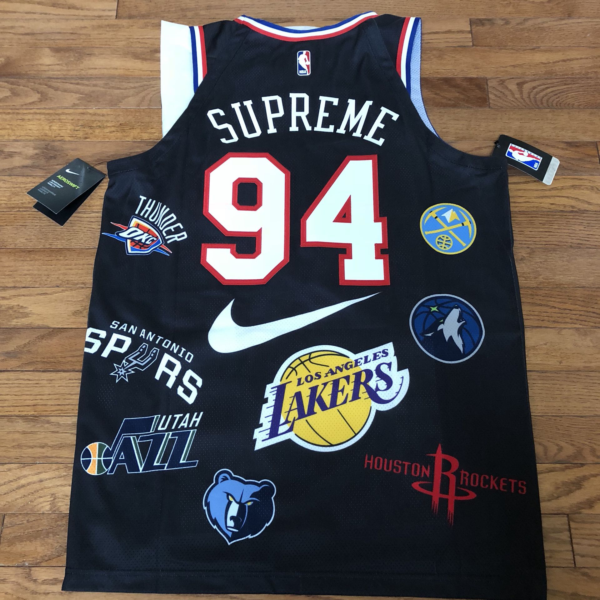 Brand new Supreme Nike NBA jersey black size large 48