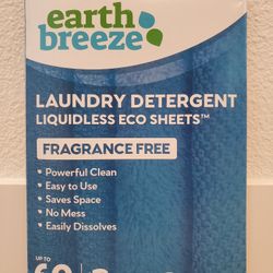 Earth Breeze Laundry Detergent Liquidless Eco Sheets (NEW)