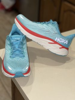 Hoka One One Womens Clifton 8 Blue Running Shoes Size 6