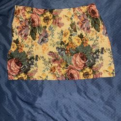 Cider Floral Mini Skirt Size Small