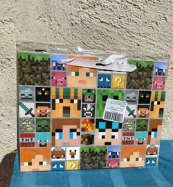 Pixel Minecraft Birthday Party Gift Bag 13”