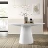 New White Dining Room Table Round 59 Inches Diameter 