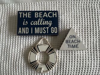4 Piece Nautical Beach Decor Bundle