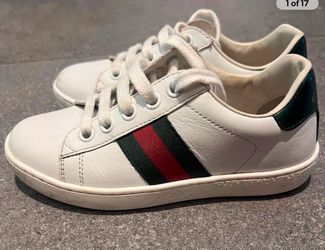 Gucci Ace Kids Leather Sneakers - size 11
