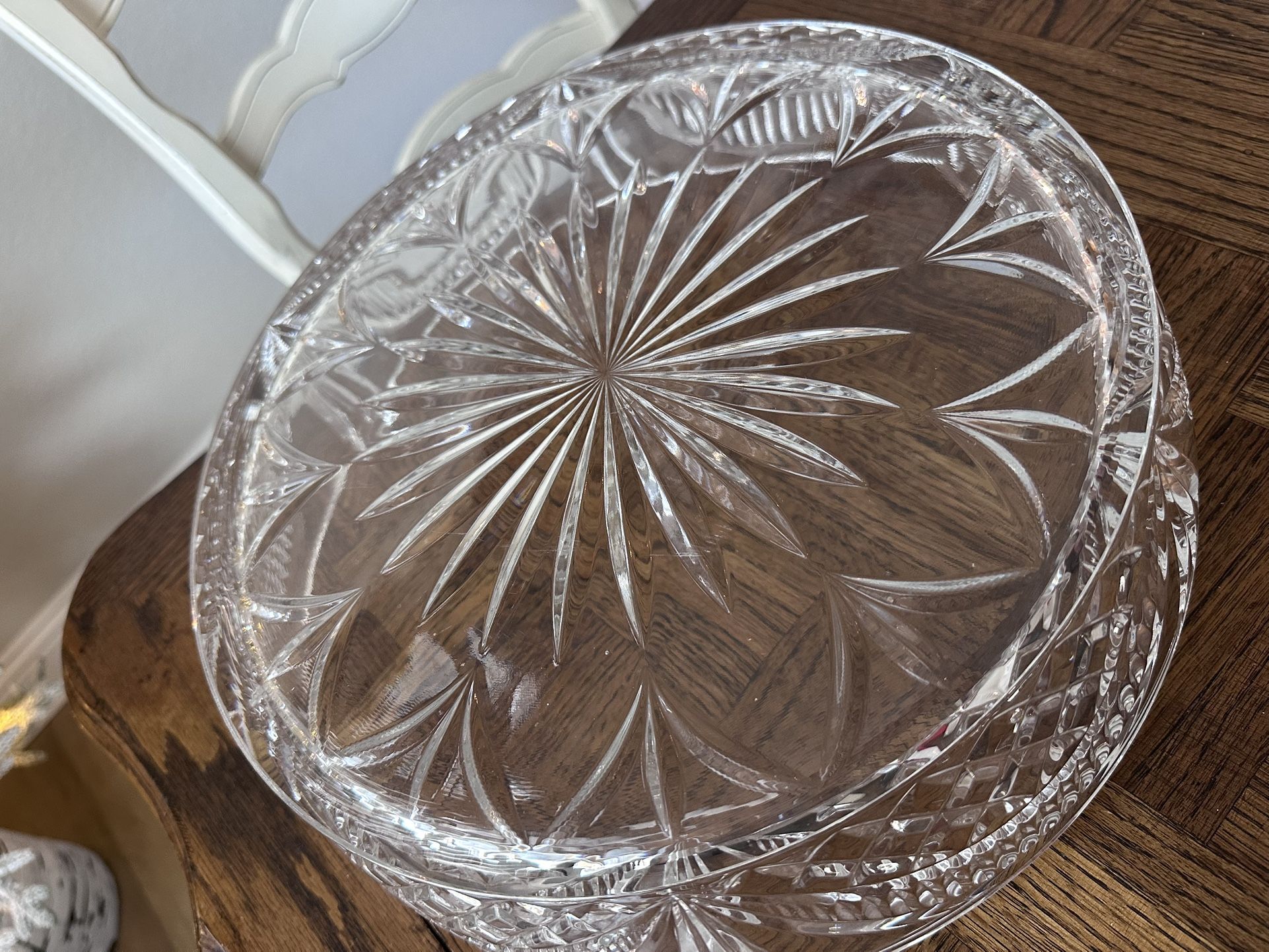 Big, Beautiful, crystal cake plate stand